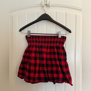 GAP Kids Red and Black Plaid Skirt